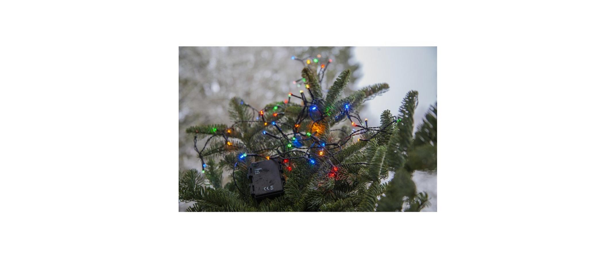 LED-Lichterkette Akku, 80 LED, 5.6 m, OutdoorWeihnachtslichterkette