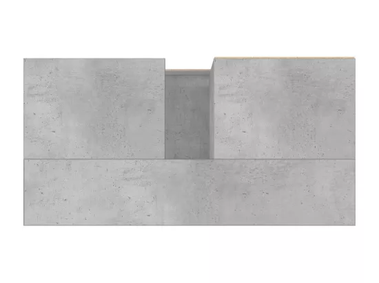 Armoire de salle de bain gris béton 65x33x60 cm