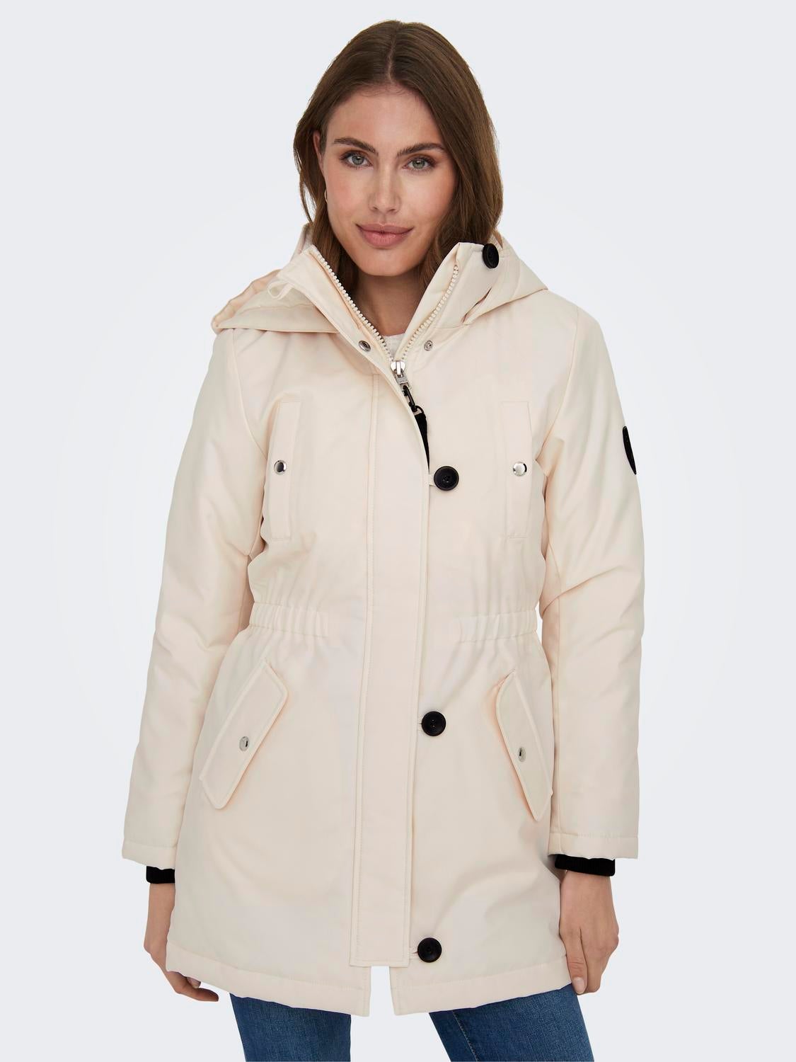 ONLMIE Langer Parka Eggnog