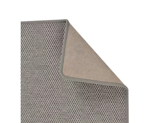 Tapis de couloir aspect sisal argenté 80x150 cm