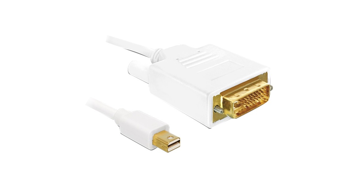 DeLOCKMini-DisplayPort naar DVI-D Kabel adapter  (Wit, 2 meter, Passief, Dual-Link, Gold-plated, 82918)