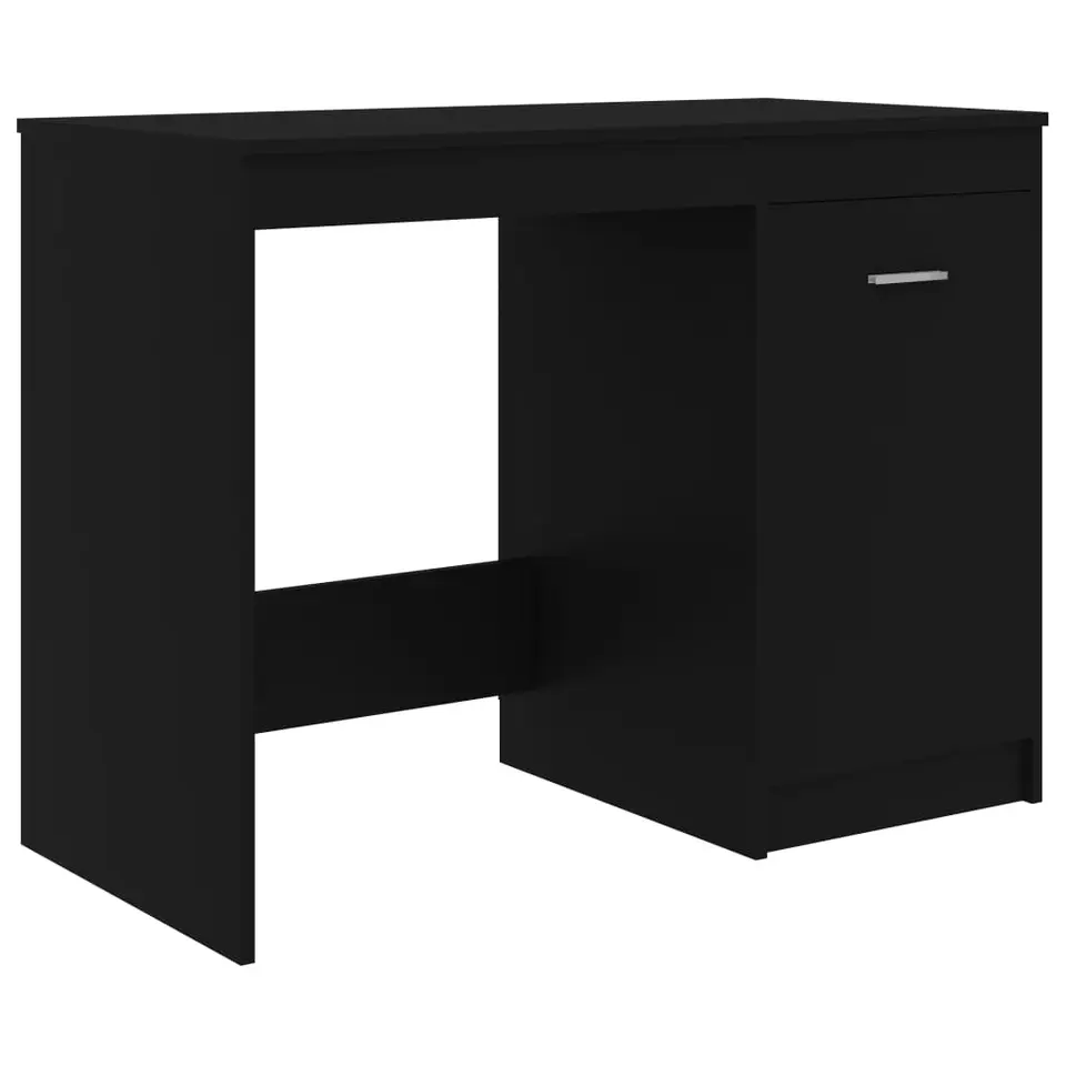 vidaXL - Bureau - Zwart - Bewerkt hout