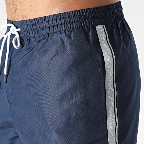 Short De Bain A Bandes Short Drawstring 0811 Bleu Marine