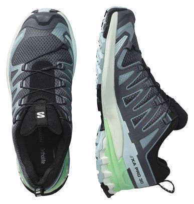 Chaussures Trail Salomon XA Pro 3D v9 Bleu/Vert Femme