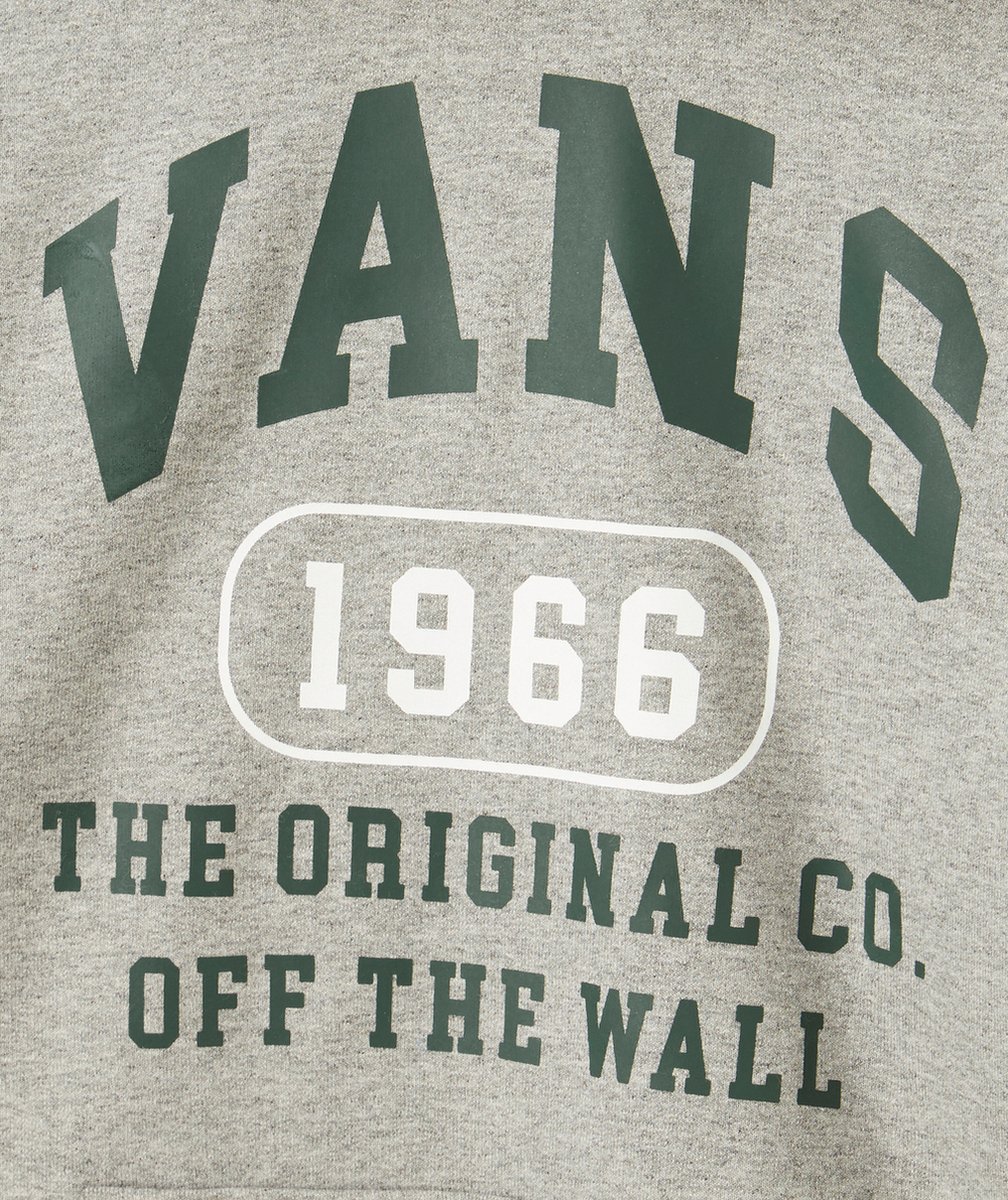 VANSSWEAT À CAPUCHE THE ORIGINAL GRIS AVEC LOGO VERT ET BLANC