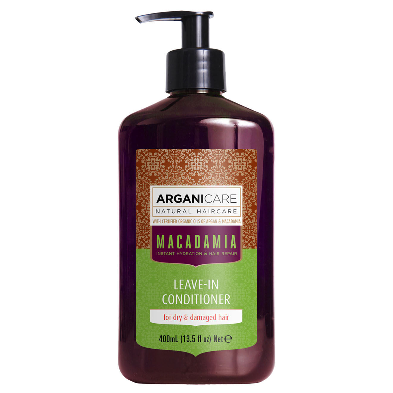 Arganicare Soin réparateur sans rinçage Argan & Macadamia cheveux secs et abîmés -  400 ml