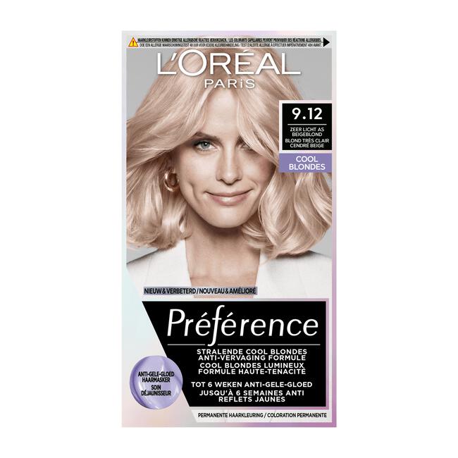 L'Oréal Paris Préférence Cool Blondes Permanente Haarverf 9.12 Siberia