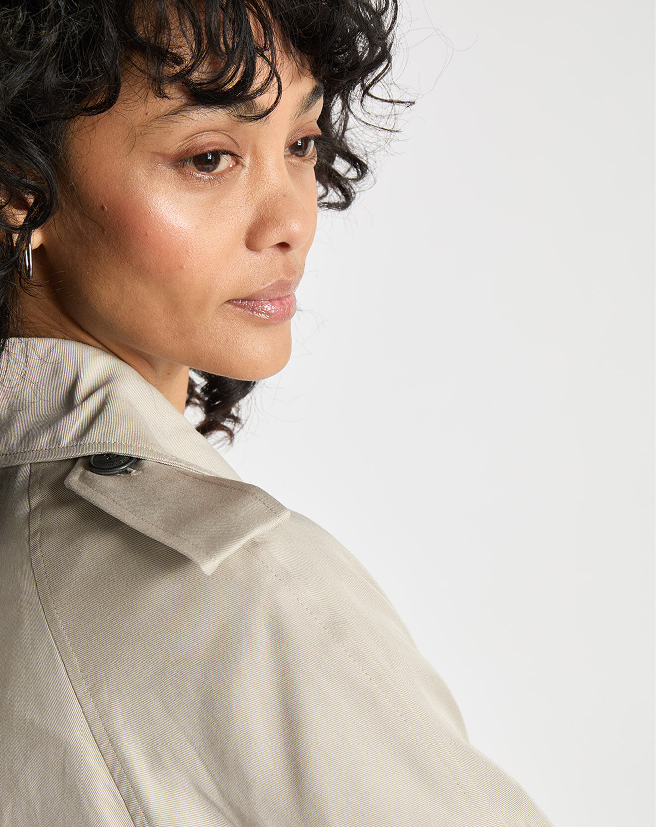 Tommy Hilfiger Trench long fluide beige grisé