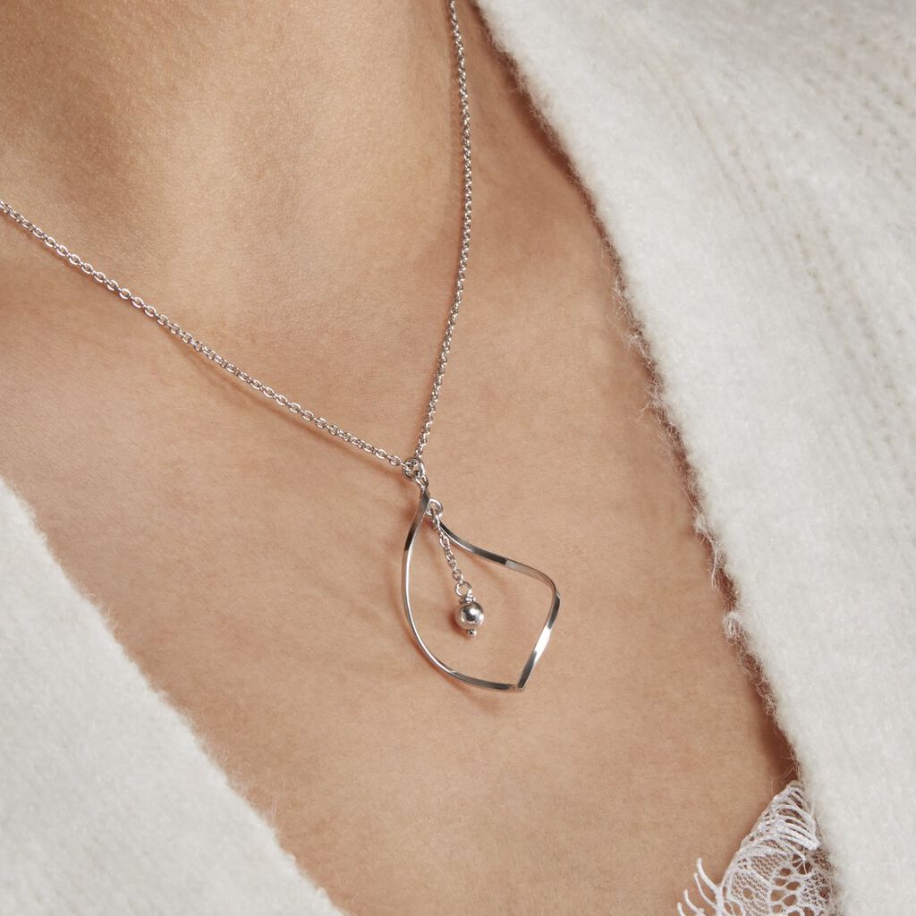 Collier Melaine Argent Blanc
