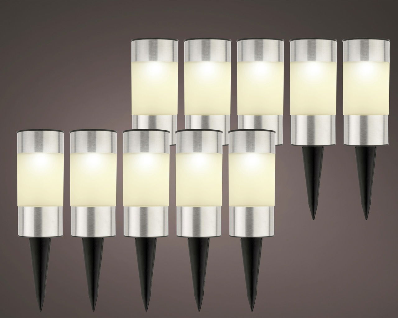 Lumineo Solar Stabbeleuchtung 10er-Set