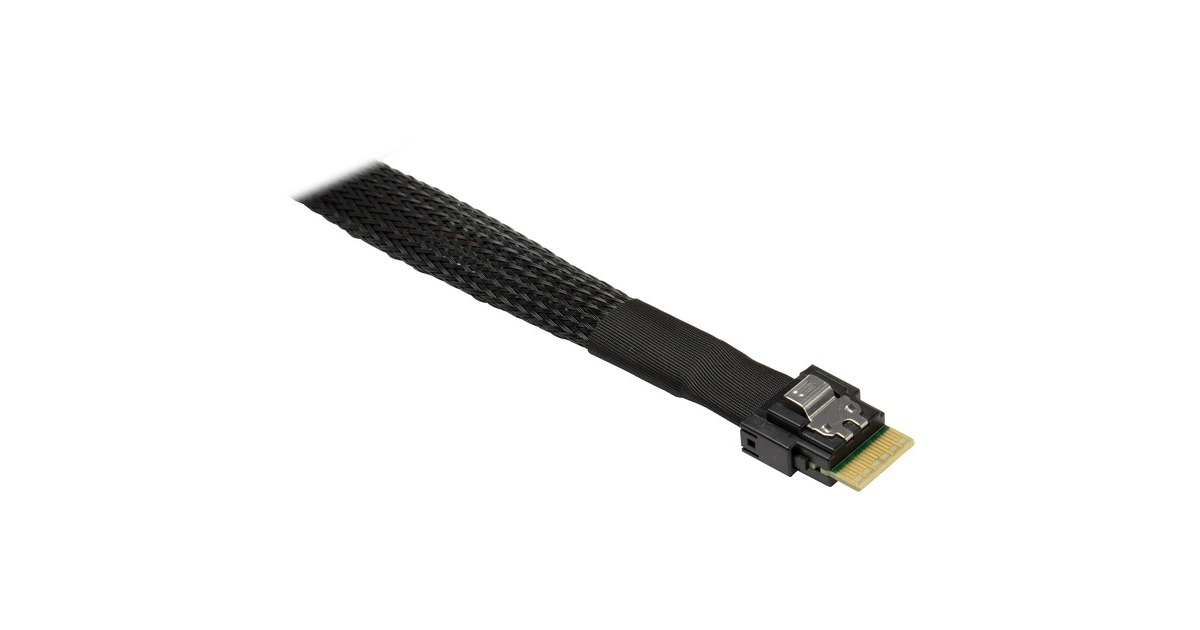 Inter-TechSFF-8654 4i - SFF 8643 kabel  (Zwart)