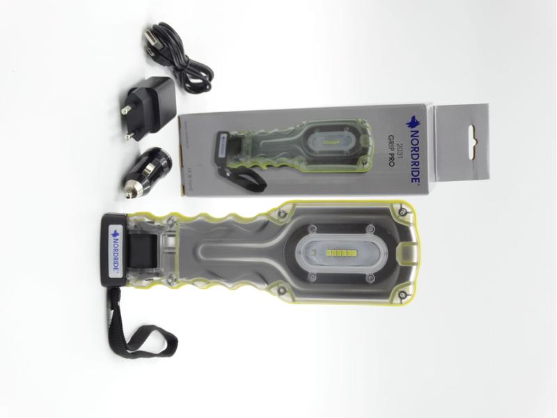 Nordride Handleuchte Grip Pro 350 Lumen, IP65, mit Magnet Akku Handlampe, Taschenlampe