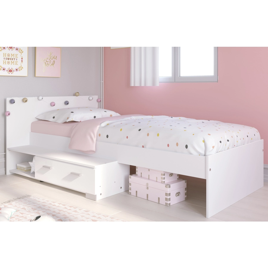 Parisot Stauraumbett Galaxy 16  Weiß Weiß