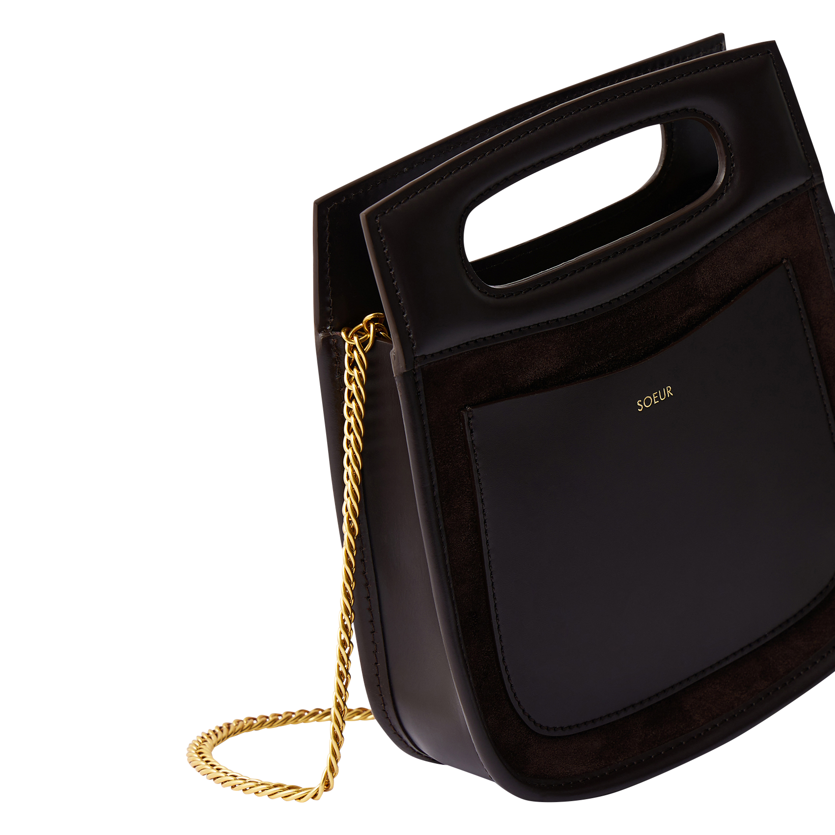 CHERI MINI - Sac à main en cuir | Marron