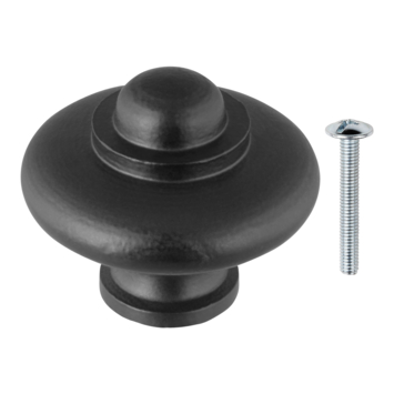 Knop Lydia zwart 42mm
