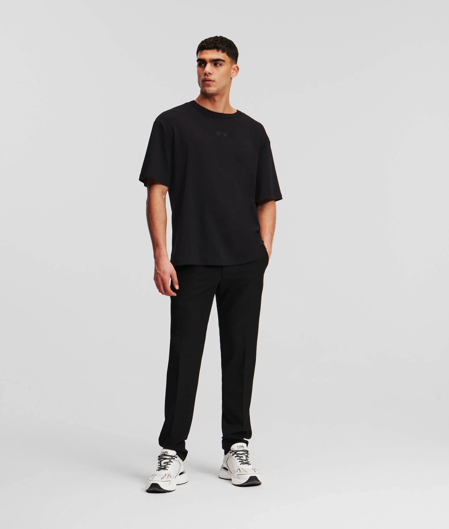 T-SHIRT LUNETTES DE SOLEIL OVERSIZE - Noir