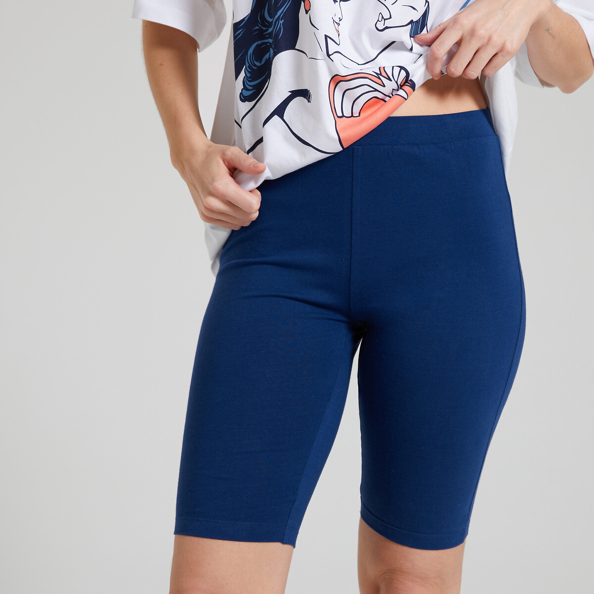 MULHER-MARAVILHA<br>Shorts de pijama oversized, shorts de ciclismo da Mulher-Maravilha