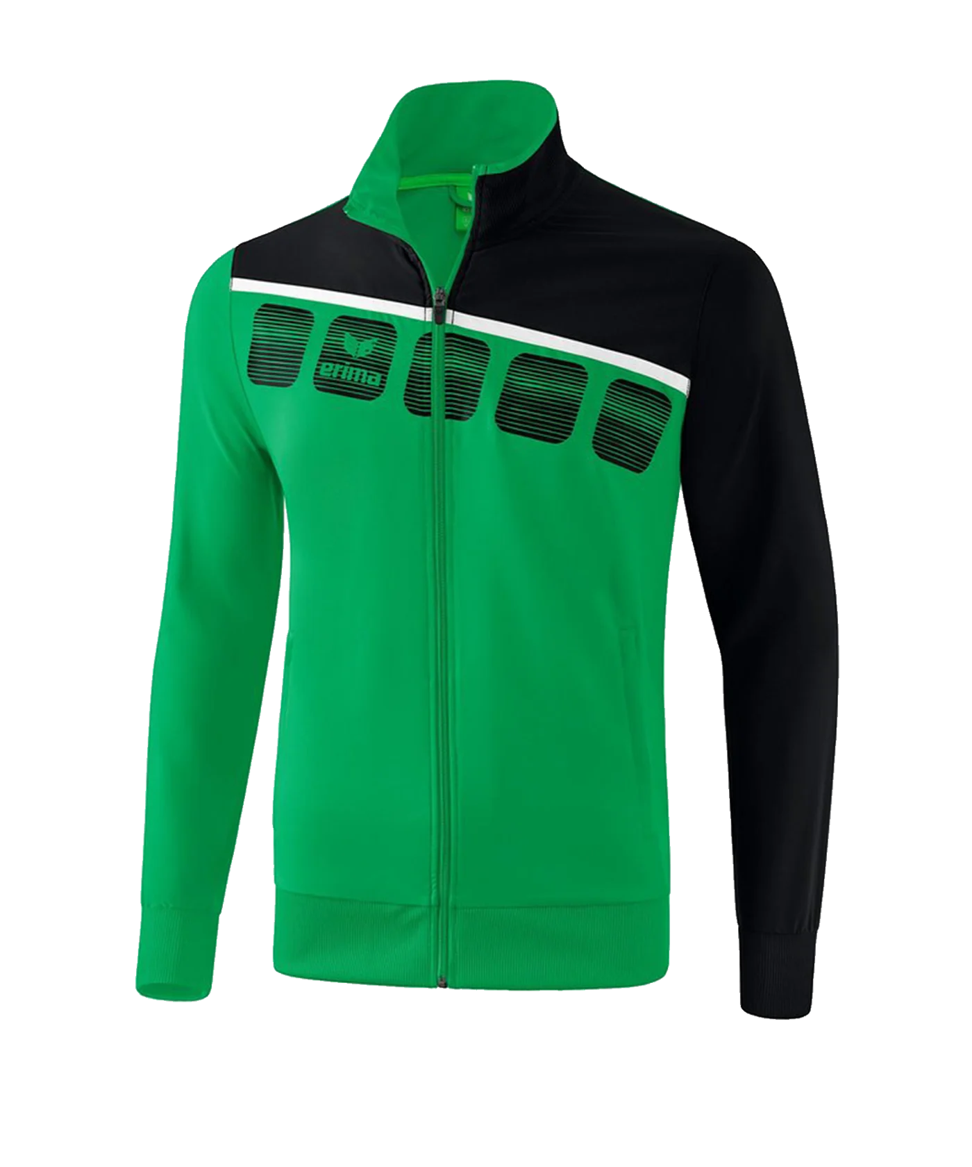 Erima 5-C Präsentationsjacke Kids Grün Schwarz