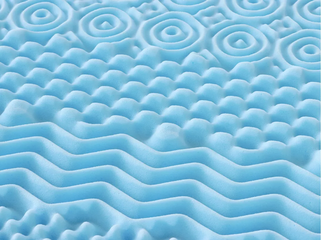 Surmatelas 140 x 190 cm mémoire de forme 7 zones rafraîchissant ép.5cm - VENARI de YSMÉE
