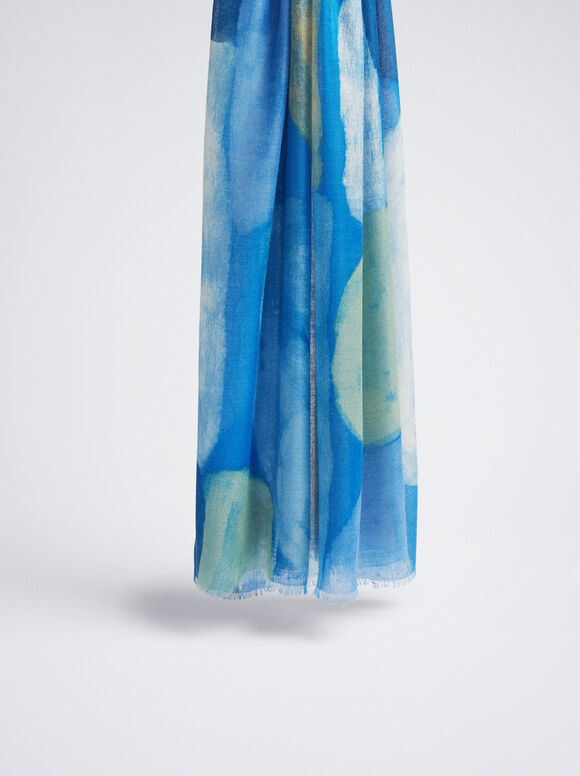 Lenço estampado - Azul