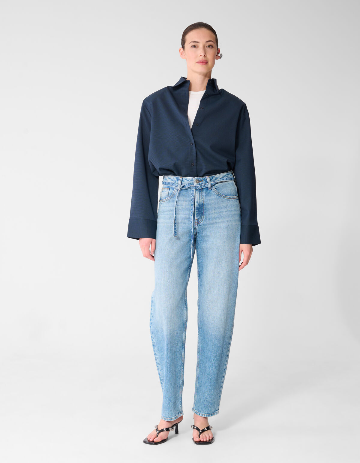 Balloon Fit Jeans Donkerblauw