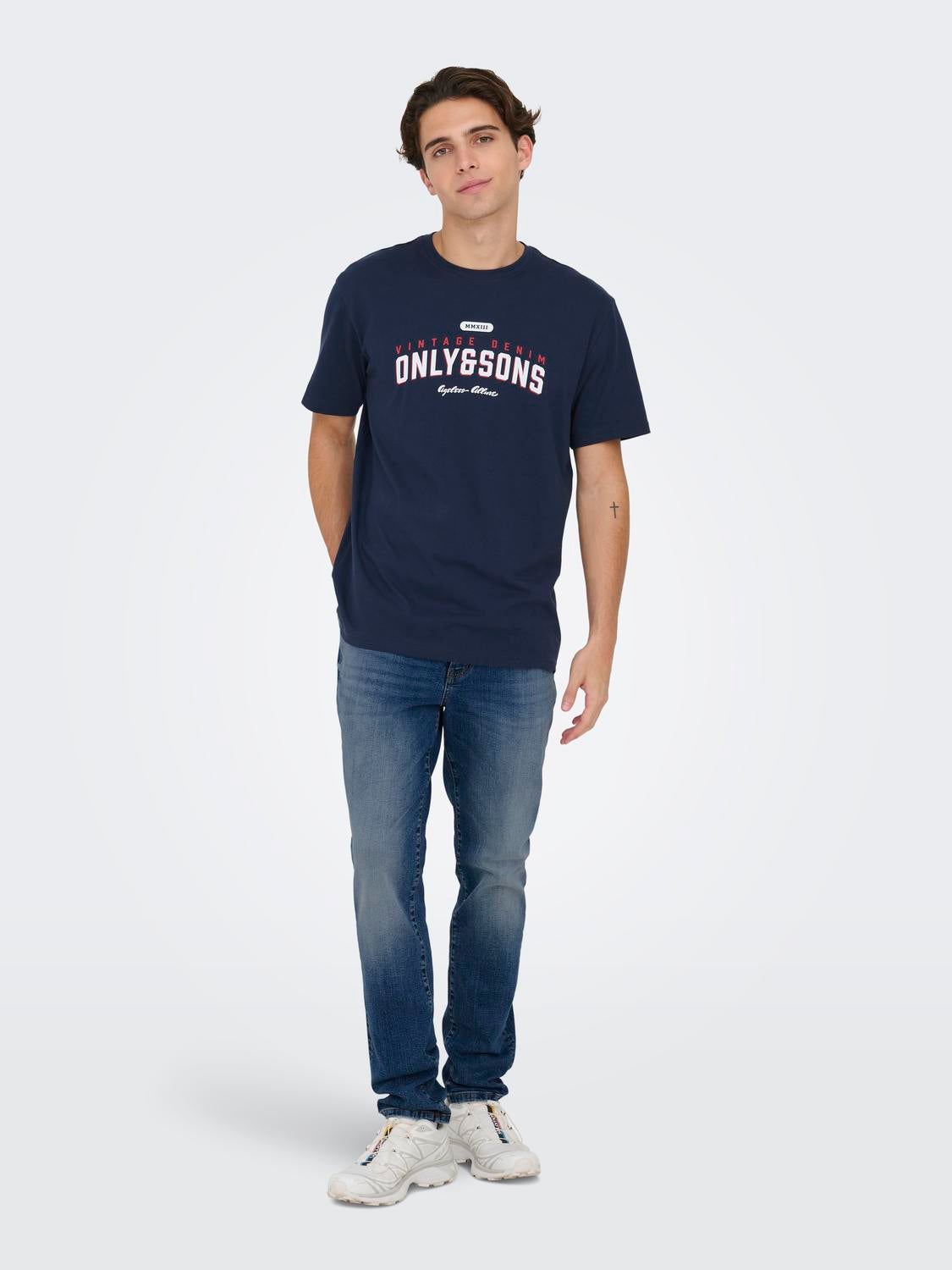 ONSLOOM Mid Rise Slim Fit Jeans Medium Blue Denim