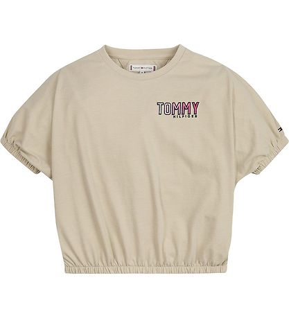 Tommy Hilfiger T-Shirt - Kurz geschnitten - Tommy Embro - Savann
