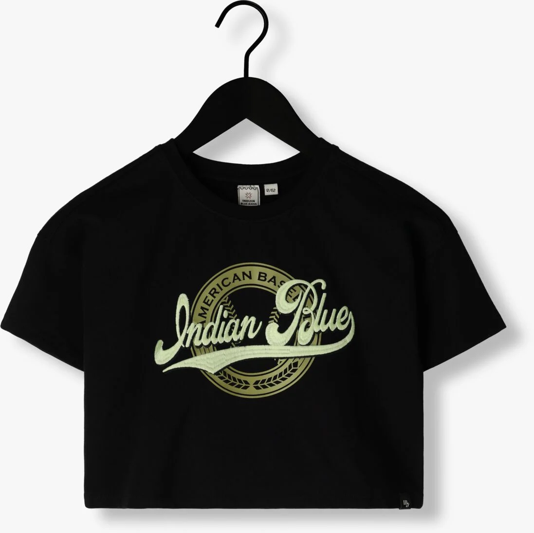 INDIAN BLUE JEANS zwarte indian blue jeans t-shirt cropped wide t-shirt indian blue