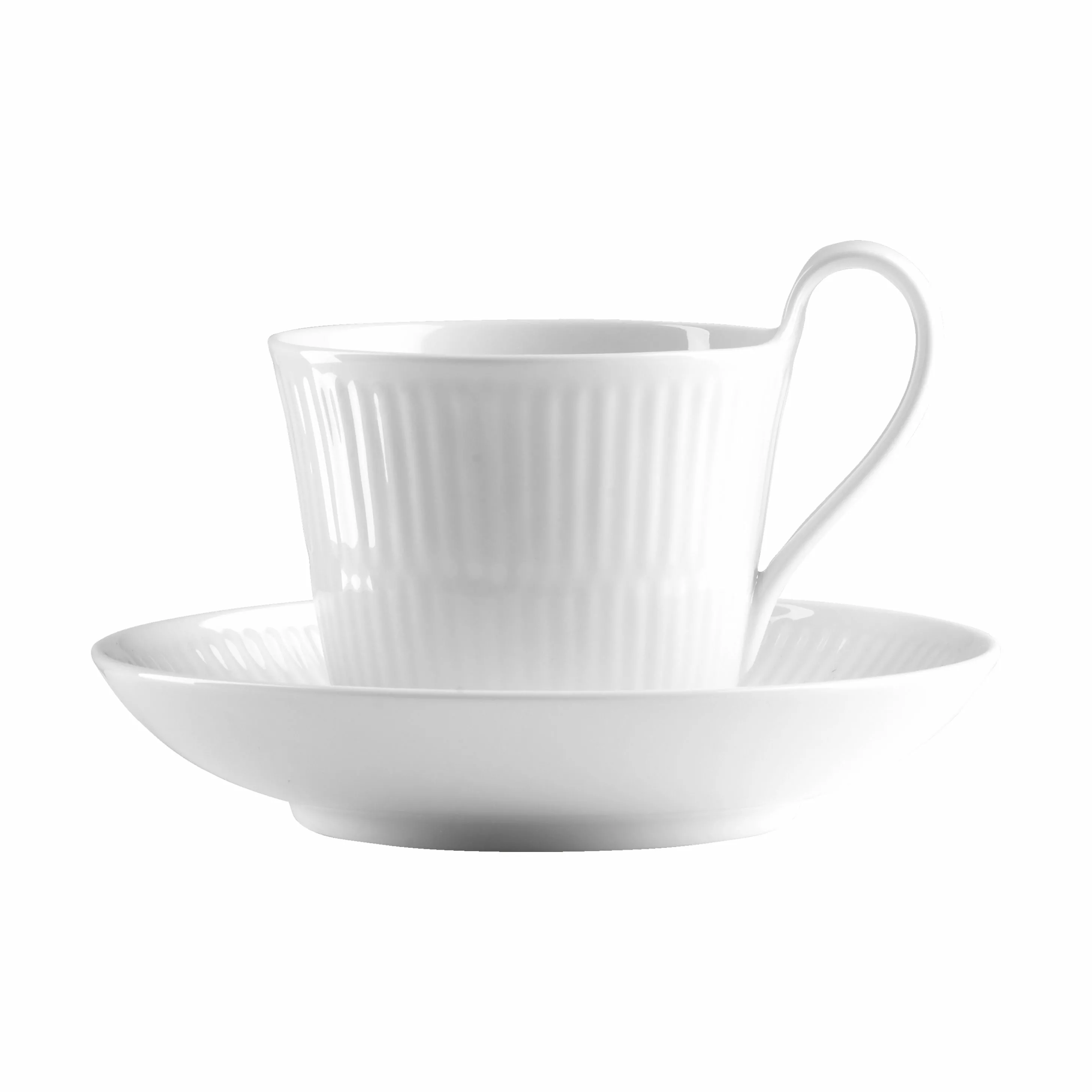 Royal Copenhagen Hvid Riflet Højhankskop