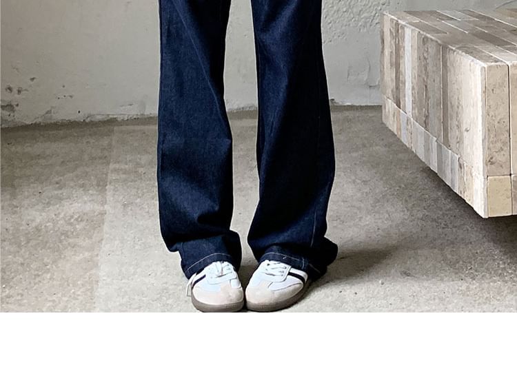Rosesand - Low Rise Plain Straight-Fit Wijde Jeans
