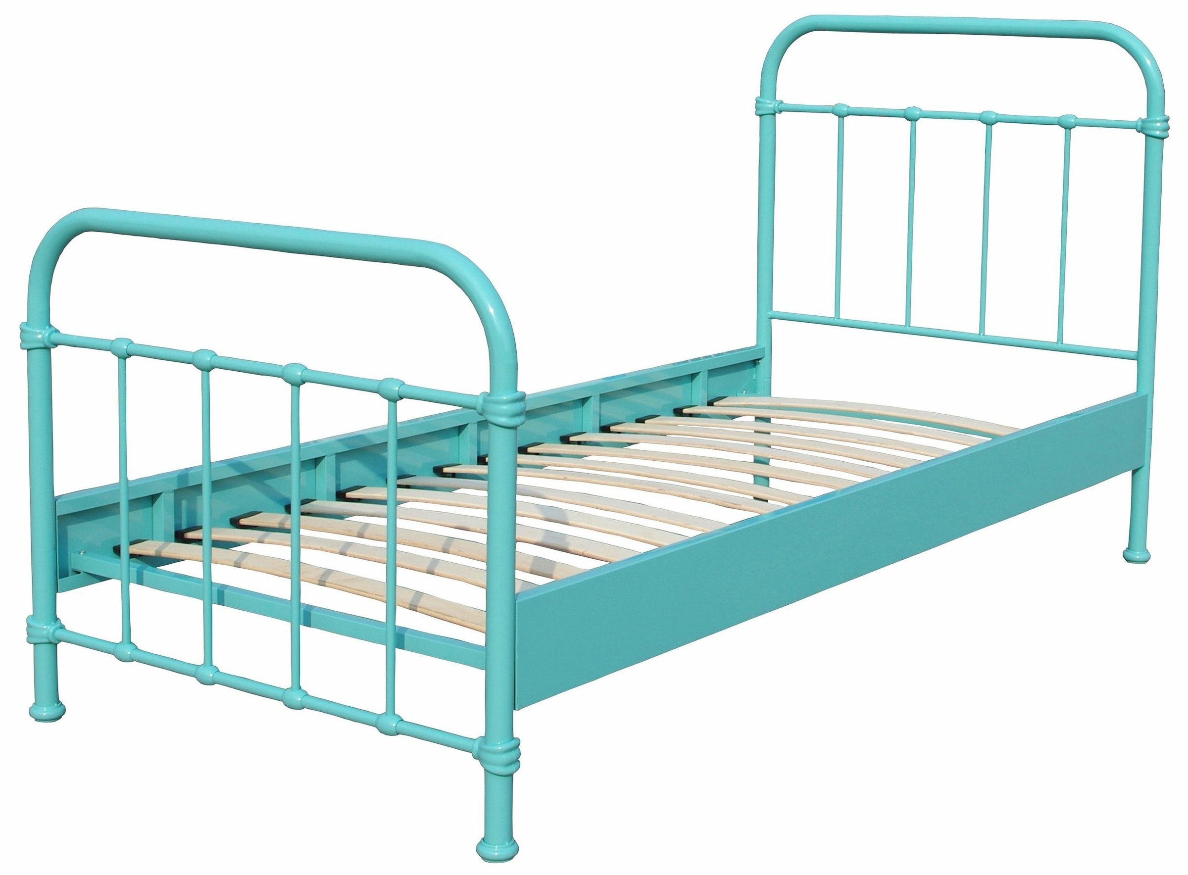 Vipack Einzelbett »New York, Bettgestell Metall, pulverbeschichtet, in zeitlosem Design« H/T ca. 100x210cm, inkl. Lattenrost, sehr stabil gebaut,  zwei Breiten und mehrere Farben zu Auswahl