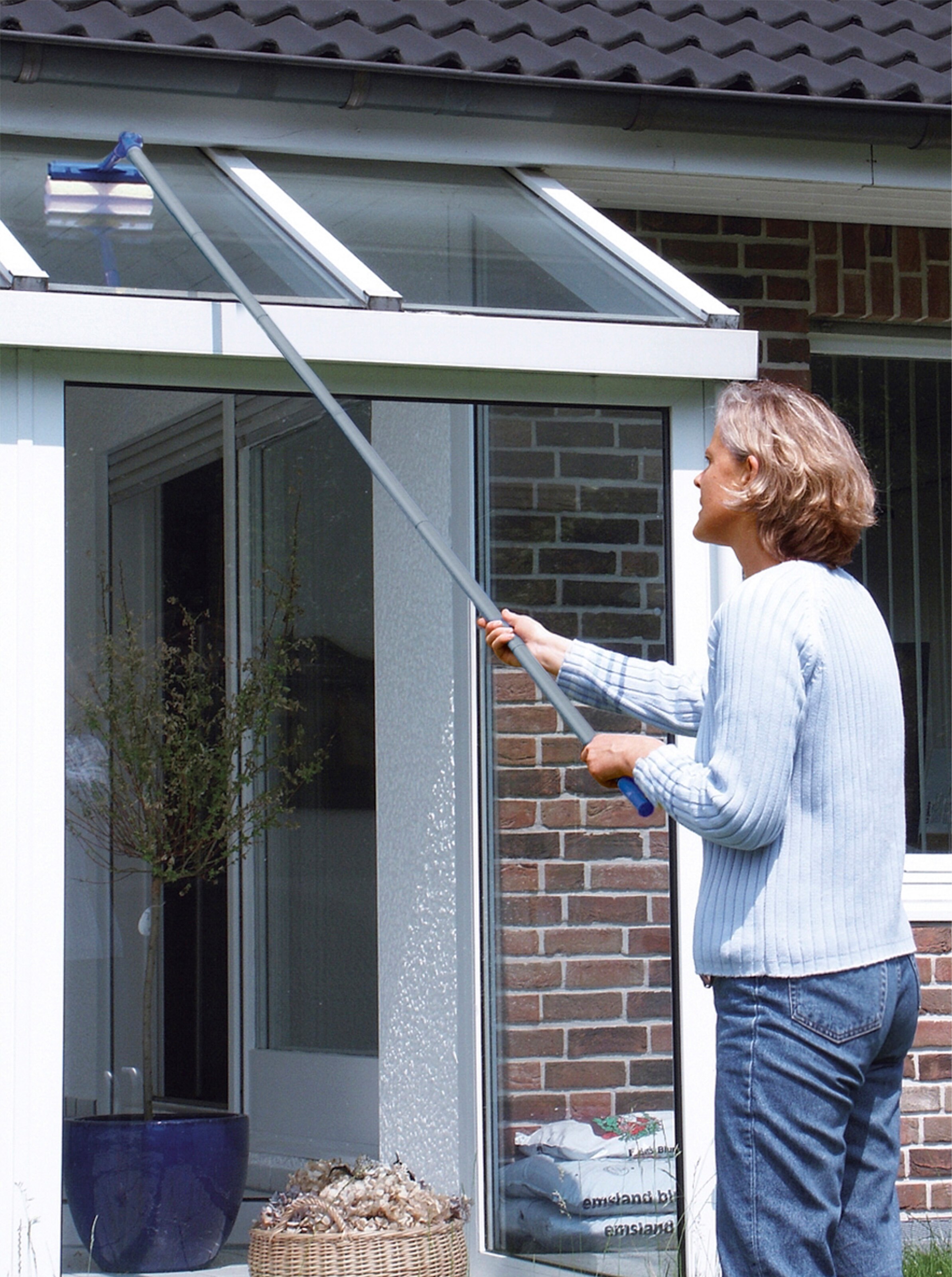 heine home Fenster-Putzset in grau-blau