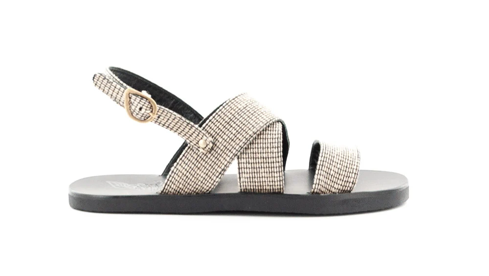 ANCIENT GREEK SANDAL - SAND MILTOS BLACK