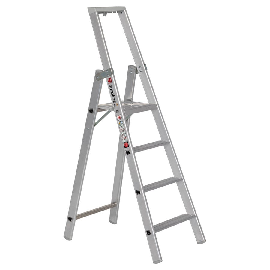 Euroline 22577 Trapladder met veiligheidsbrug, 4 treden