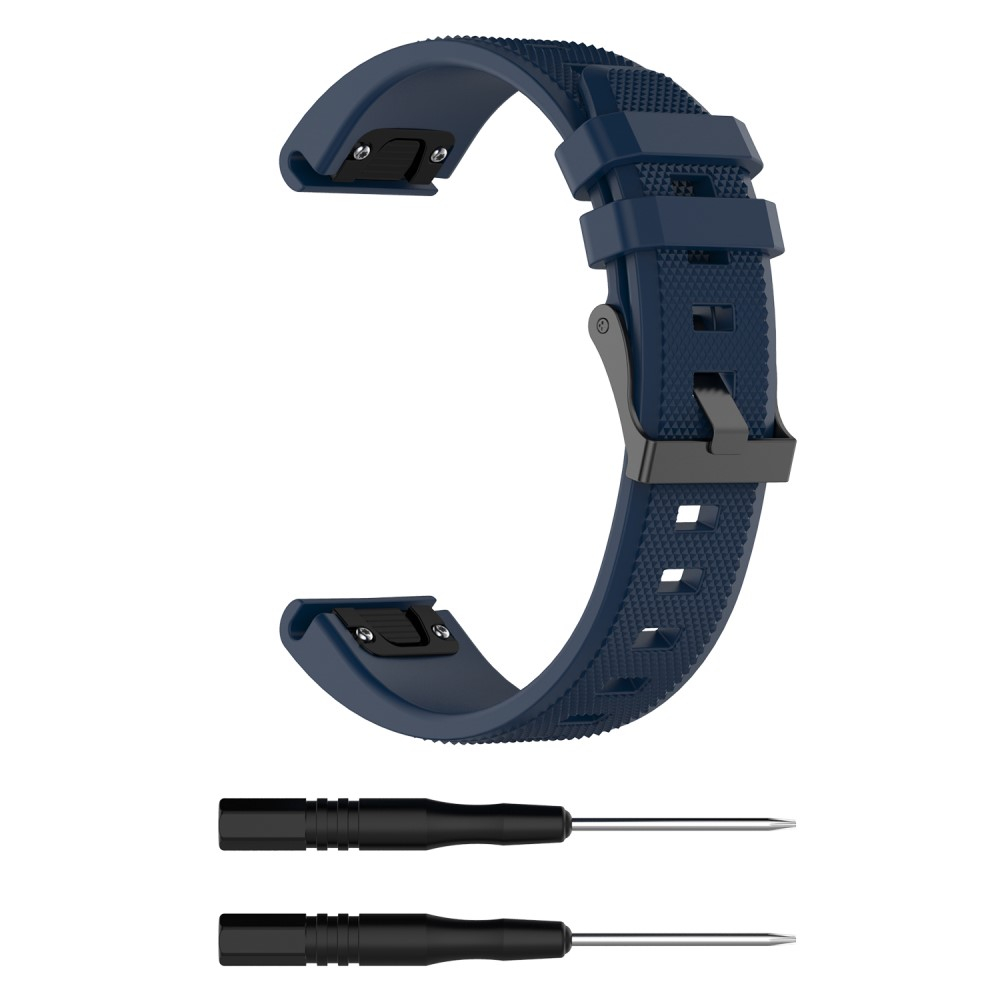 Garmin Fenix 5 Silikon Sport Armband mit 22mm Schnellverschluss (170-220 mm) - Dunkelblau