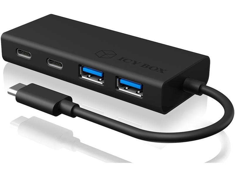 ICY BOX USB-Hub IB-HUB1426-CPD 4-Port-Hub mit PD-Port