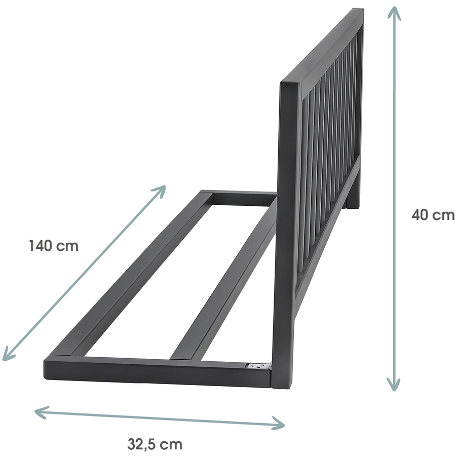 kindsgard Bettschutzgitter frakant grau 140 cm