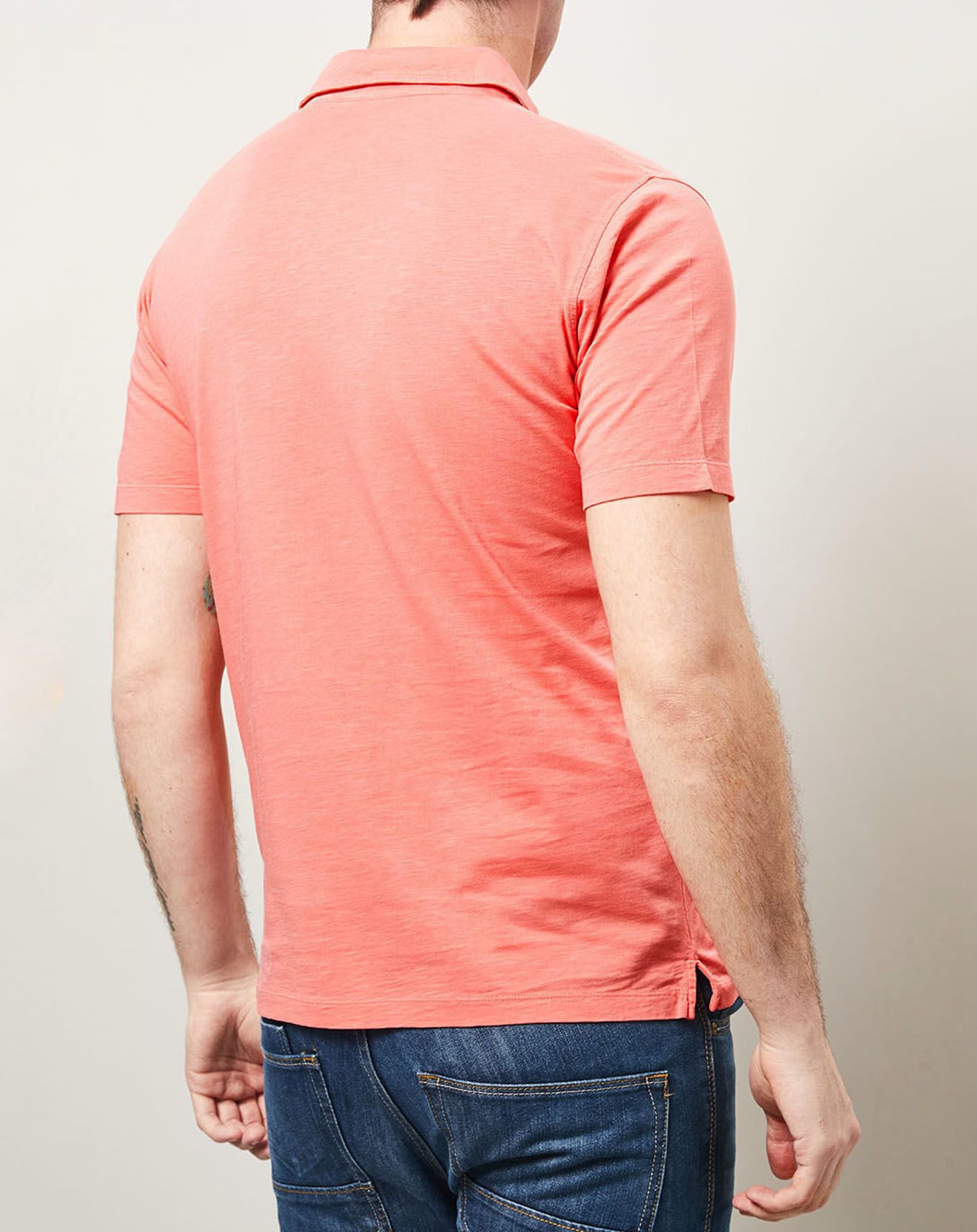 Hartford Polo en Coton rose corail