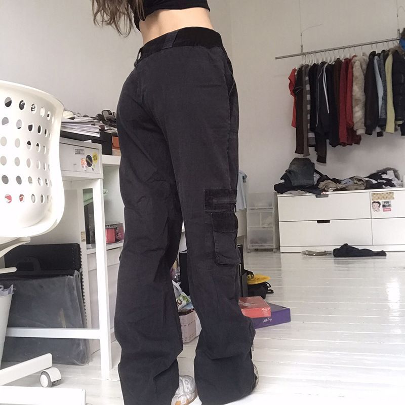 BrickBlack - Cargo-jeans met hoge taille en losse pasvorm