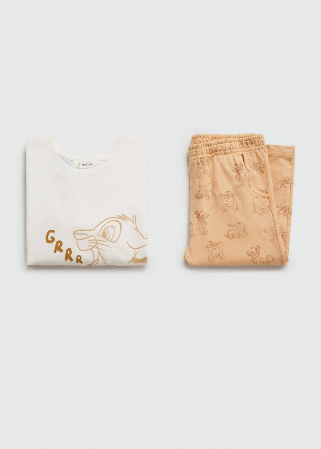Mango Kids Lion King pyjama beige/zand