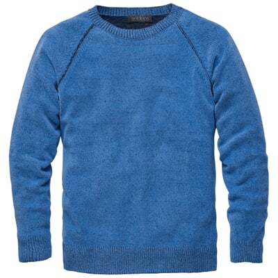 Herrenpullover Raglan, Blau