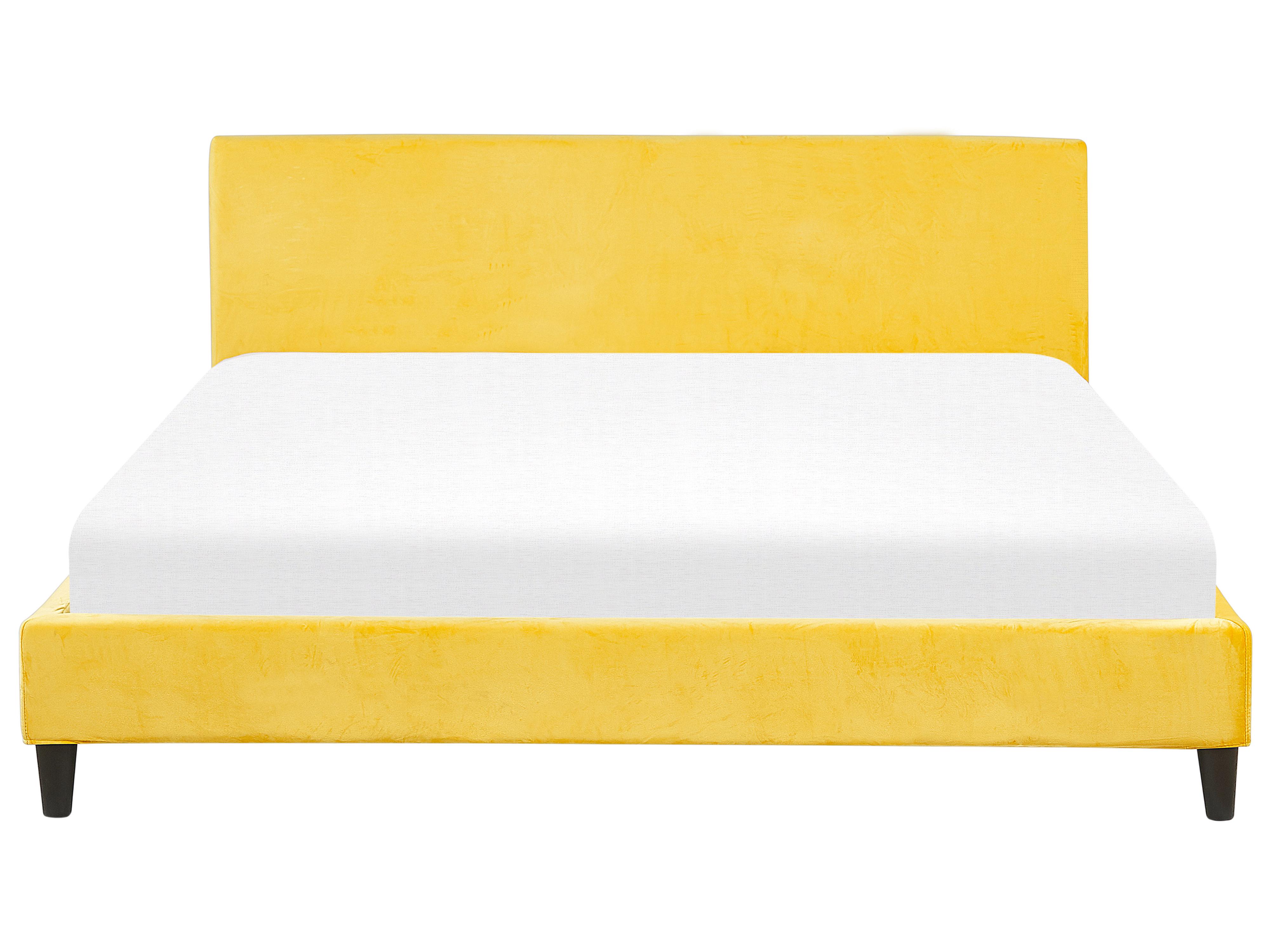 Bedframe hoes Fluweel FITOU 180 x 200 cm Geel