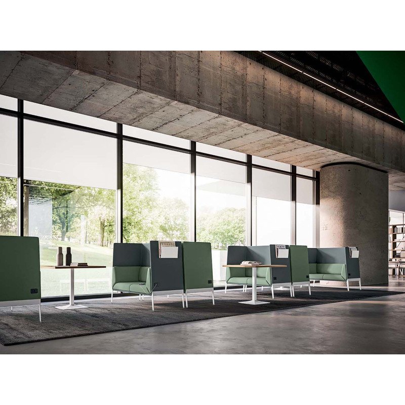 Canapé acoustique Gaia Privacy - tissu laine 70%, certifié non feu