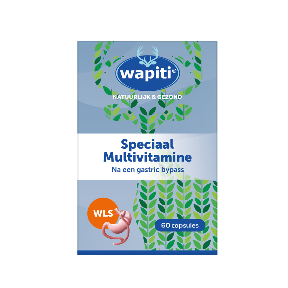 Wapiti Speciaal Multivitamine Na een Gastric Bypass60 capsules