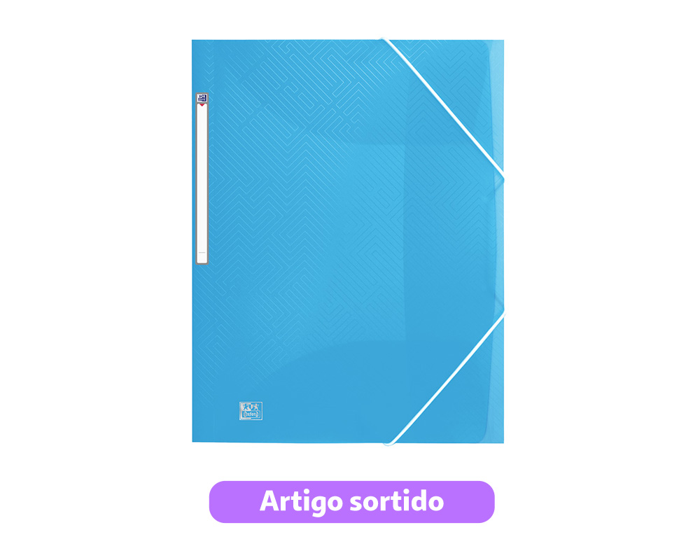 CAPA POLIPROPILENO A4 OXFORD URBAN COM ELÁSTICO CORES SORTIDAS