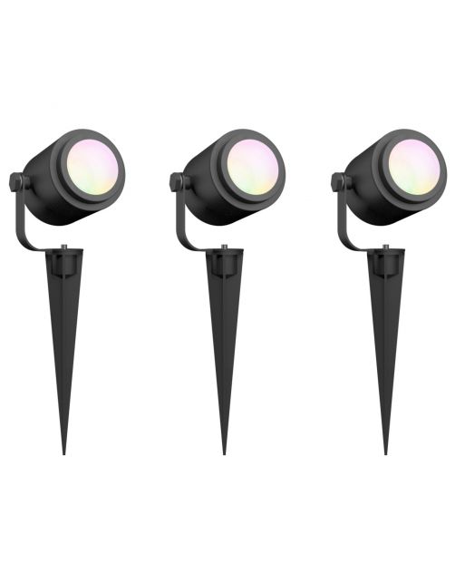 Calex Smart Outdoor Spotlights 24v - Tuinverlichting - 780 g Multi-Color 3 stuks 24v