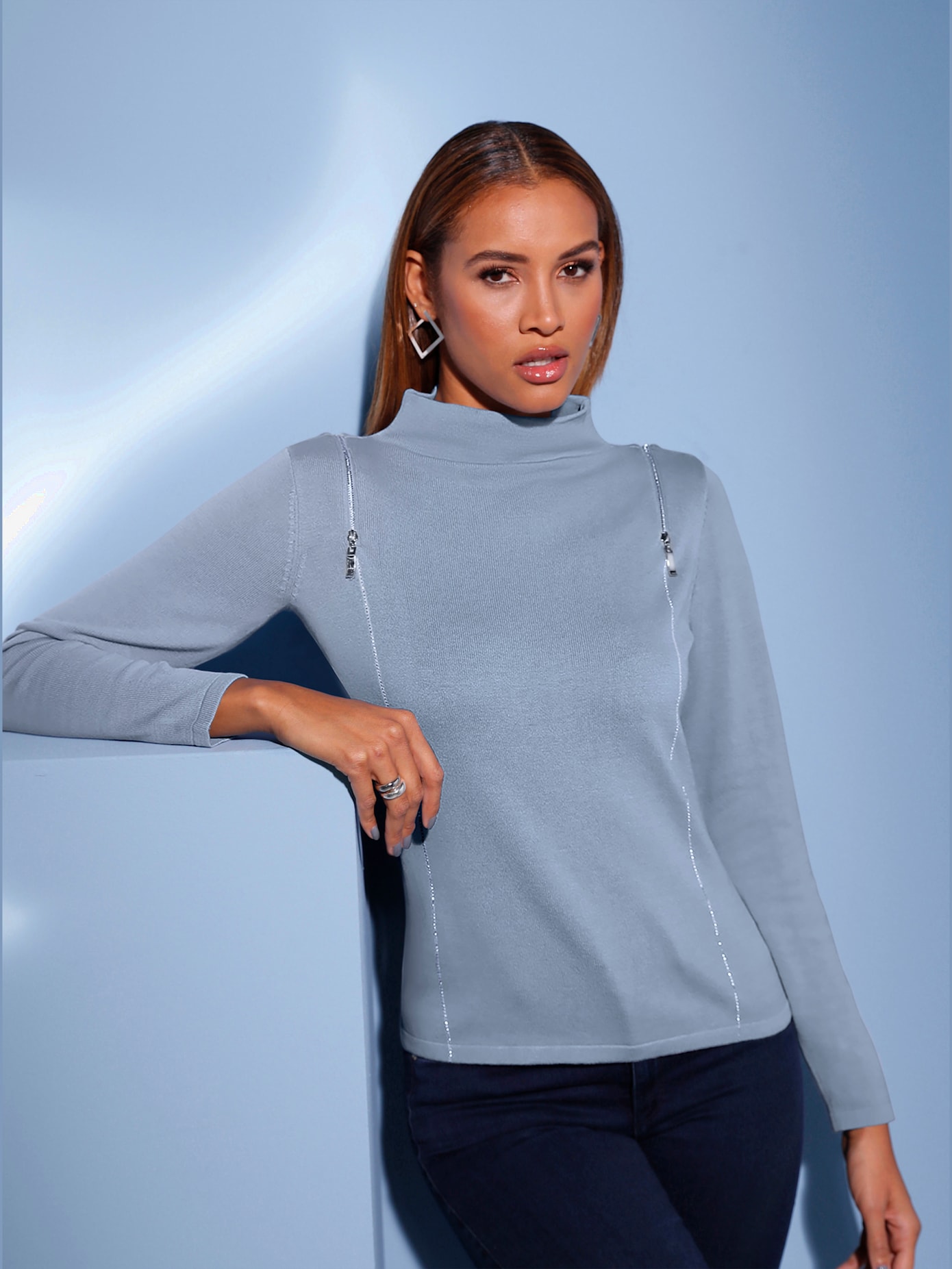Pull à manches longues 60% viscose