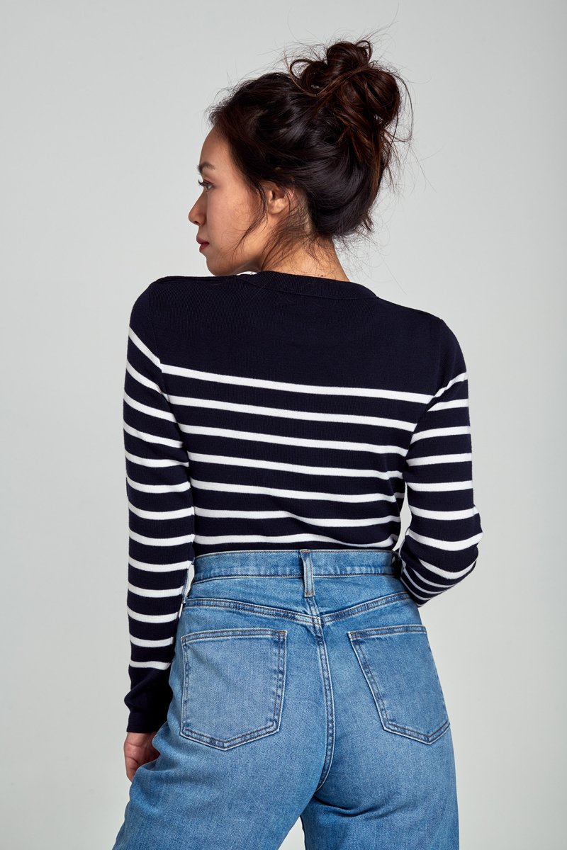 Pull marin rayé 