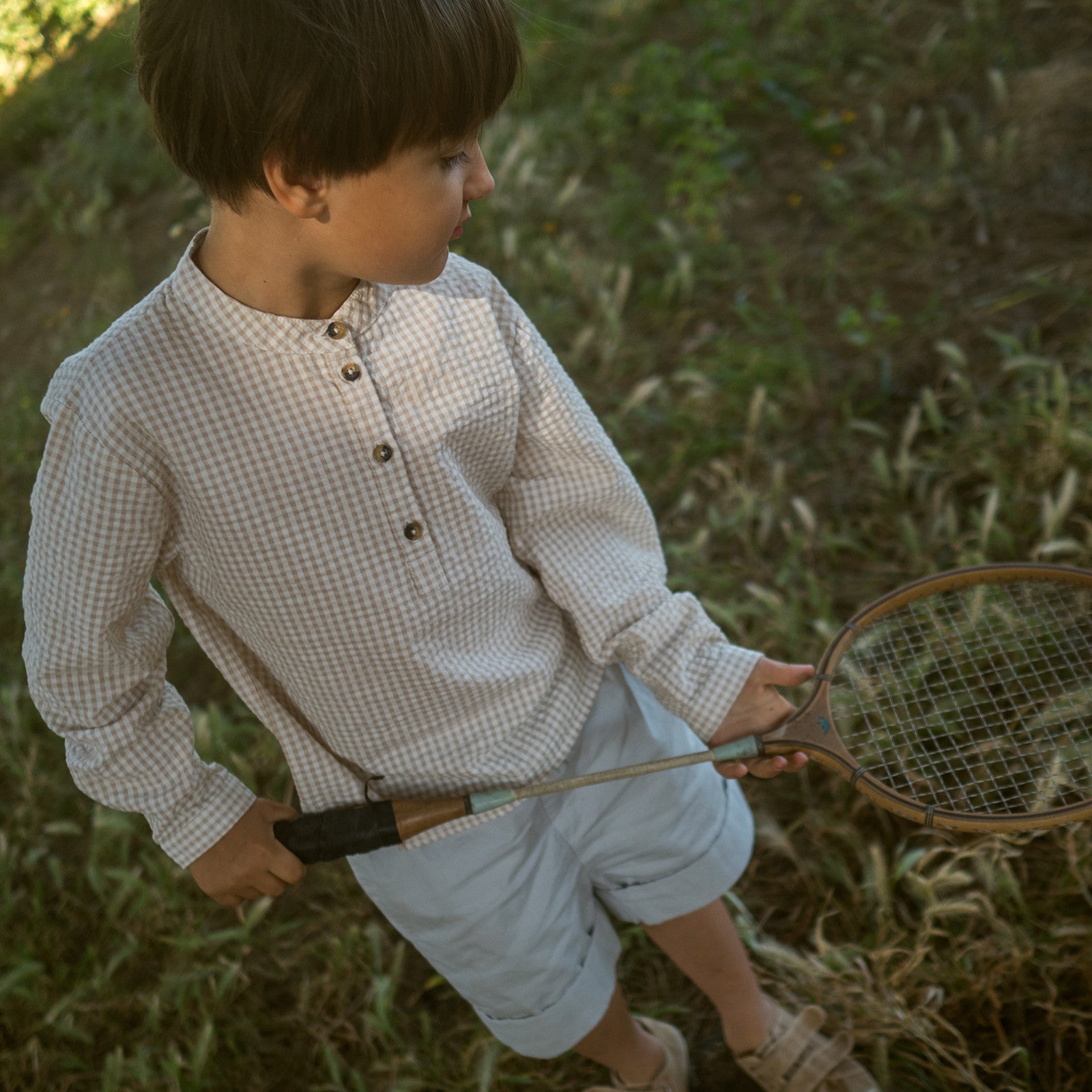 Hemd Tokyo Grey Sand Gingham
