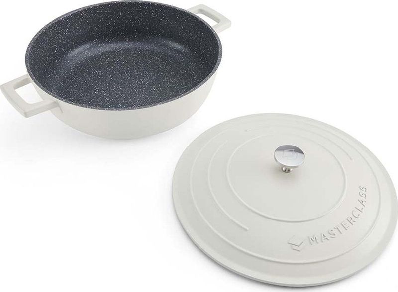 MasterClass - Gietaluminium Braadpan - Wit - Ø28 cm - 4L - Lichtgewicht